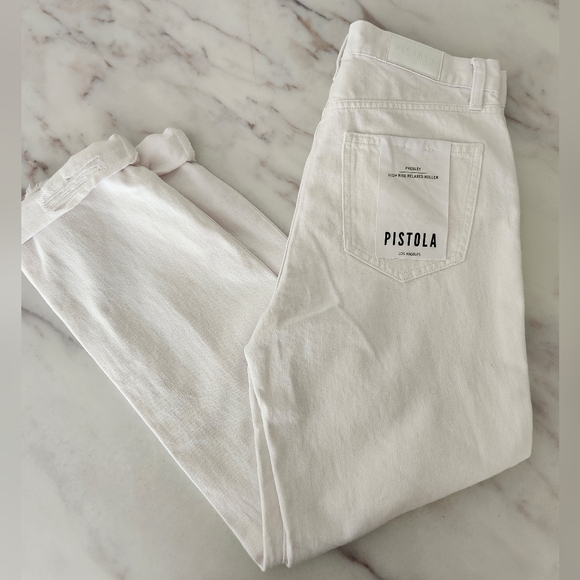 PISTOLA Presley High Rise Relaxed Roller Jeans Anthropologie NWT - Picture 9 of 11